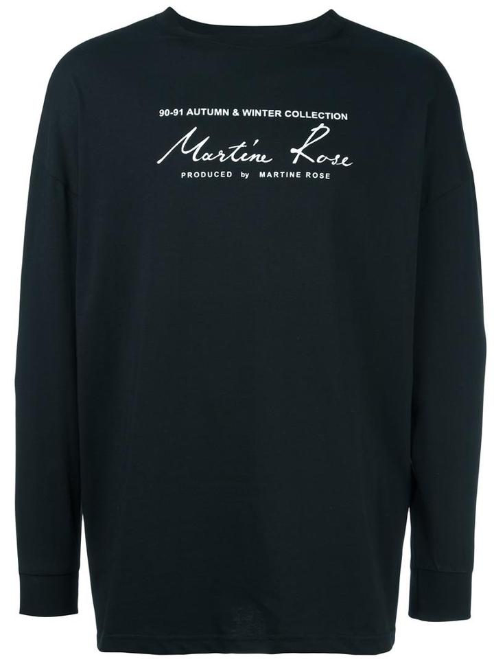 Martine Rose 'classic Logo' T-shirt, Adult Unisex, Size: Medium, Black, Cotton