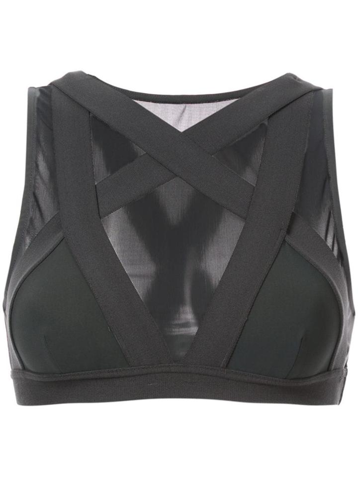 Alo Yoga Sheer Crop Top - Grey