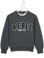 Dsquared2 Kids Rebel Print Sweatshirt, Boy's, Size: 10 Yrs, Grey
