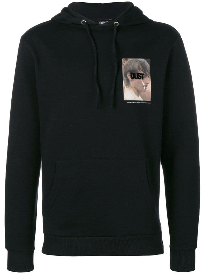 Dust Printed Hood Sweatshirt - Black