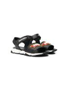 Dsquared2 Kids Teen Touch Strap Sandals - Black