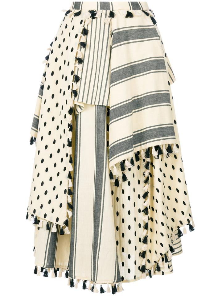 Dodo Bar Or Asymmetric Layered Look Skirt - Nude & Neutrals