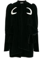 Attico Luna Cotton-velvet Mini-dress - Black