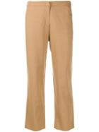 Federica Tosi Slim-fit Cropped Trousers - Brown