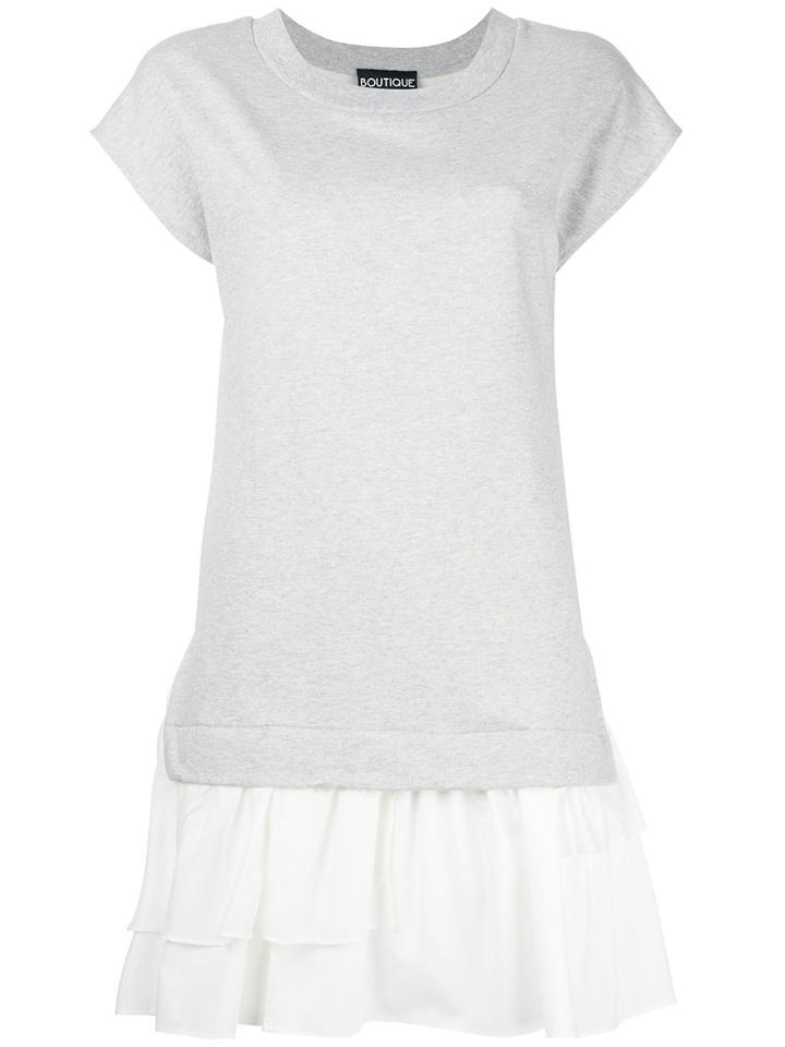Boutique Moschino - T-shirt Dress - Women - Cotton/rayon - 44, Grey, Cotton/rayon