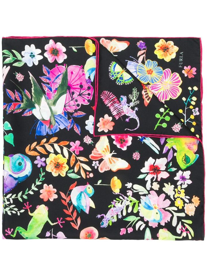 Furla Printed Scarf - Black