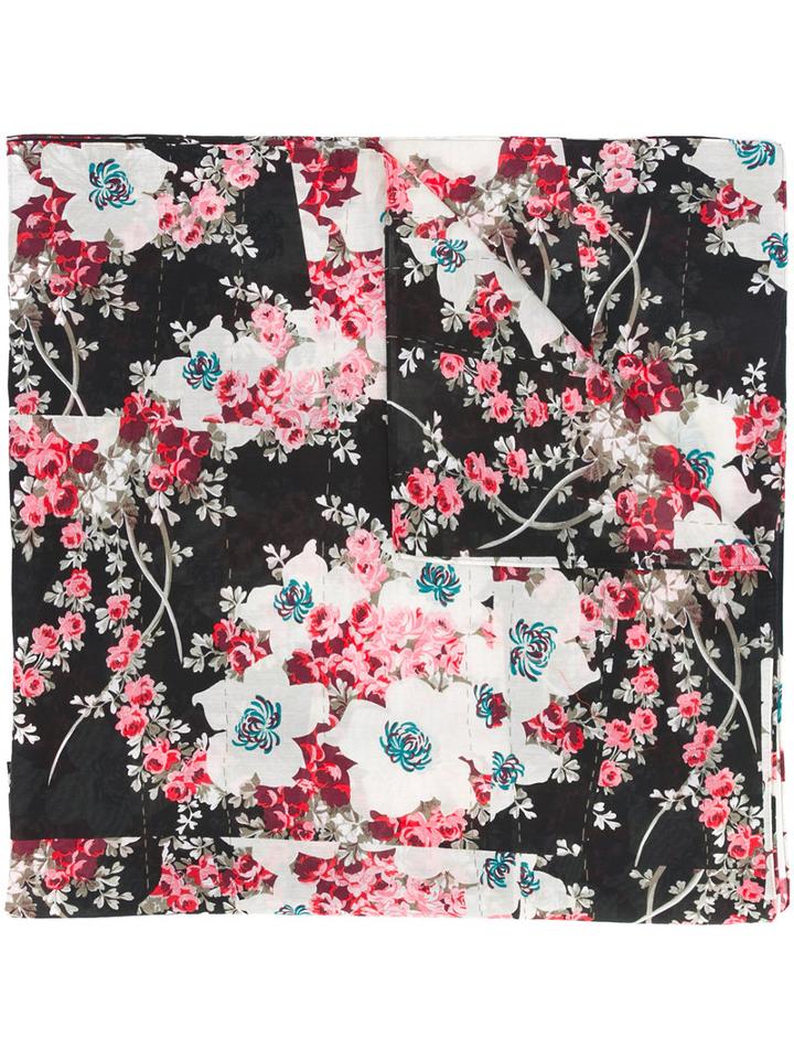 Rag & Bone - Kimono Floral Scarf - Women - Silk/cotton - One Size, Women's, Black, Silk/cotton