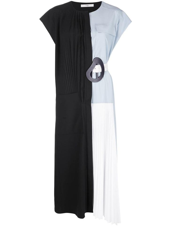 Tibi Edith Pleated Dress - Blue