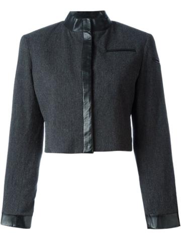 Stephen Sprouse Pre-owned Trimmed Crop Jacket - Grey
