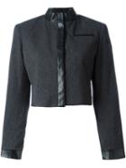 Stephen Sprouse Pre-owned Trimmed Crop Jacket - Grey