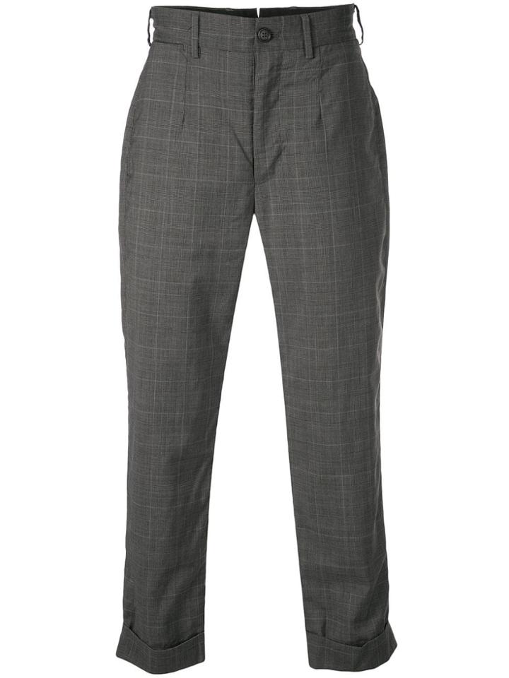 Engineered Garments Checked Straight-leg Trousers - Green