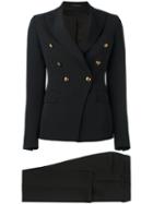 Tagliatore - Double Breasted Suit - Women - Polyester/spandex/elastane/cupro - 42, Black, Polyester/spandex/elastane/cupro