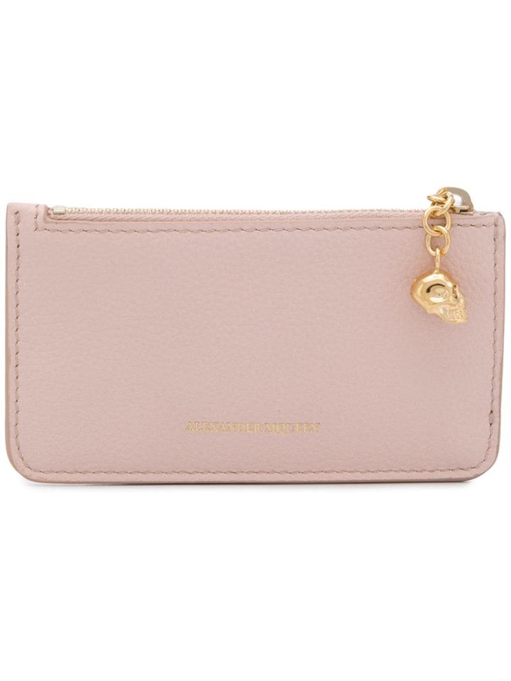 Alexander Mcqueen Skull Zipped Cardholder - Pink