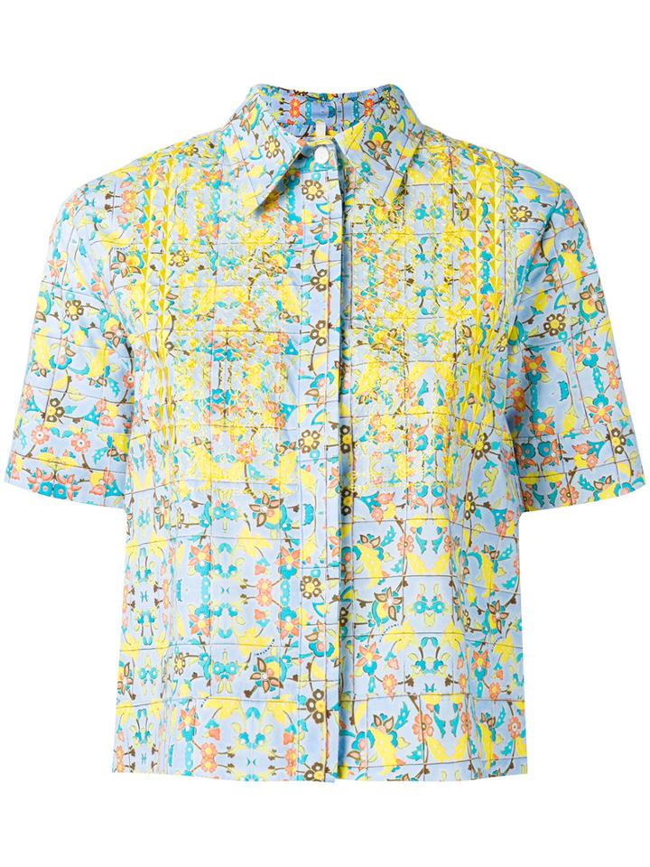 Miahatami - Floral Print Shirt - Women - Cotton - 42, Blue, Cotton