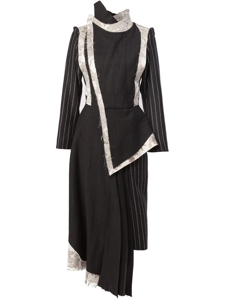 Aganovich Long Sleeve Asymmetric Dress