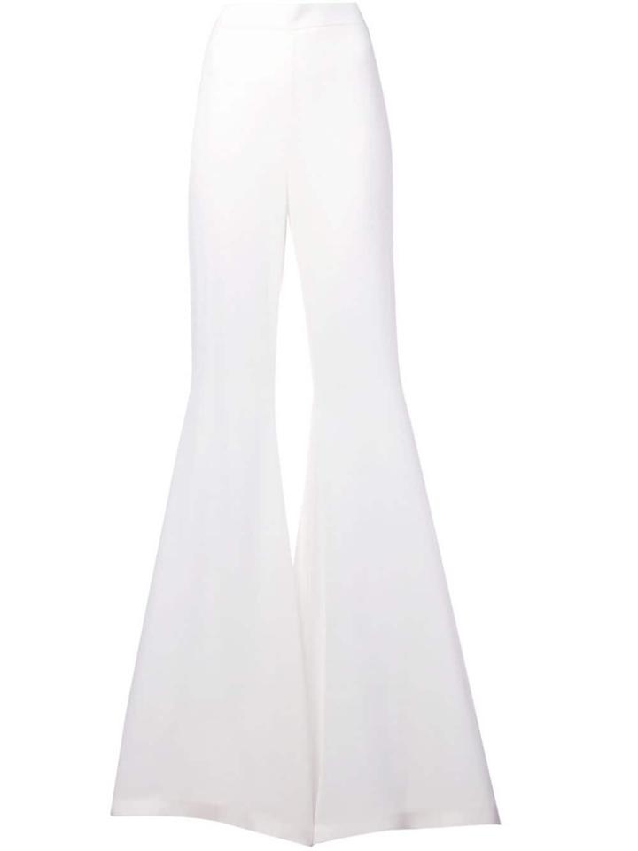 Balmain High Waisted Palazzo Pants - White