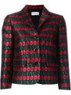 Red Valentino Cherry Jacquard Jacket, Women's, Size: 40, Black, Acetate/polyester/cotton