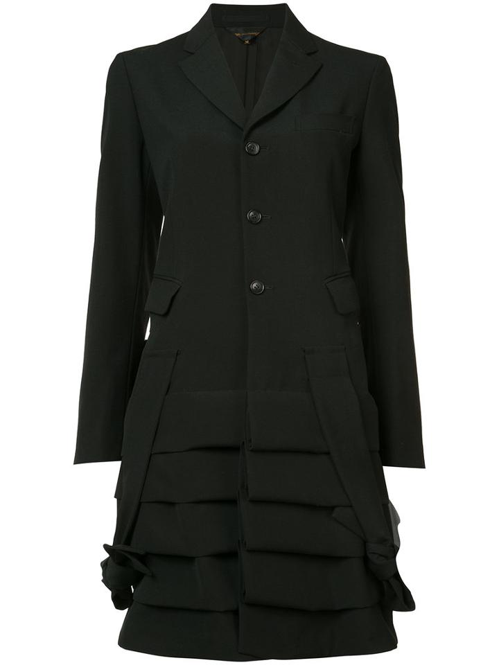 Comme Des Garçons - Frill Coat - Women - Wool - L, Black, Wool