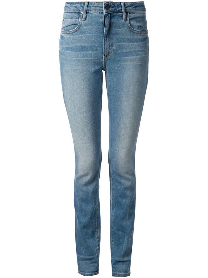 T By Alexander Wang Skinny Jeans, Women's, Size: 27, Blue, Cotton/polyurethane/spandex/elastane