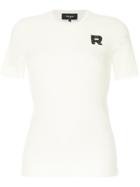 Rochas Embellished Logo Knitted Top - White