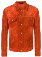 Tom Ford Fitted Suede Jacket - Yellow & Orange