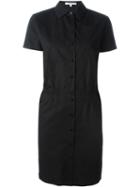 Carven Fitted Shirt Dress, Women's, Size: 40, Black, Cotton