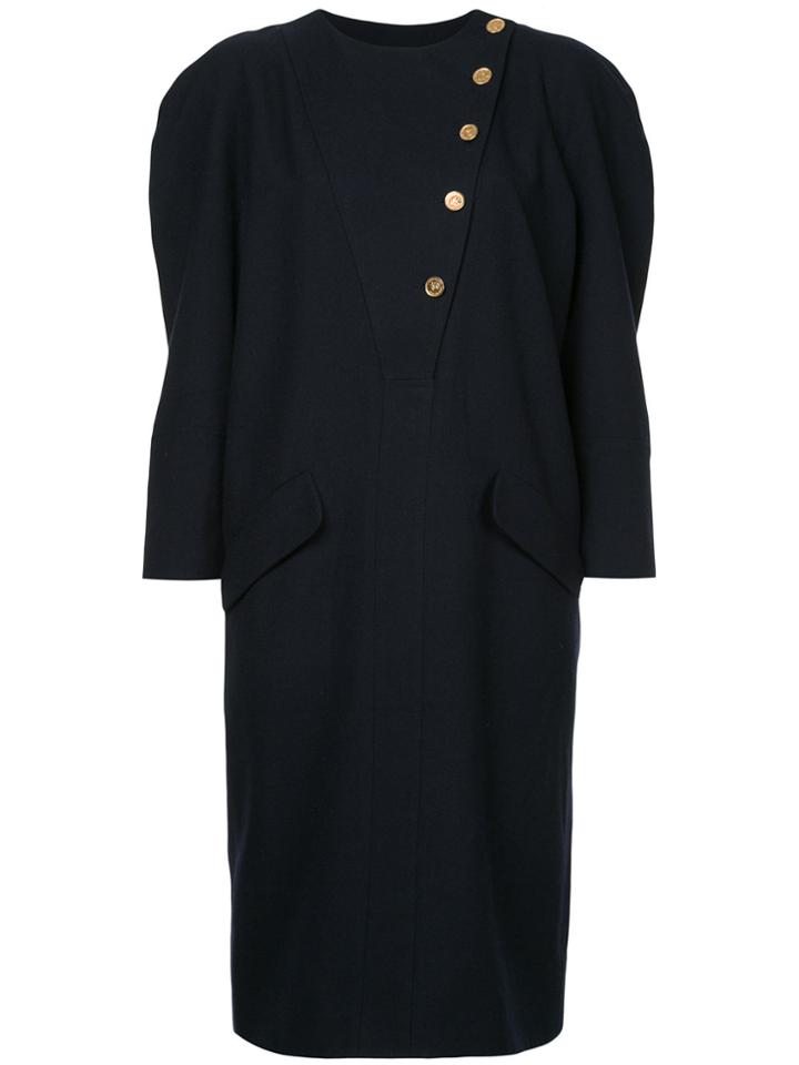 Chanel Vintage Tailored Fitted Dress - Blue