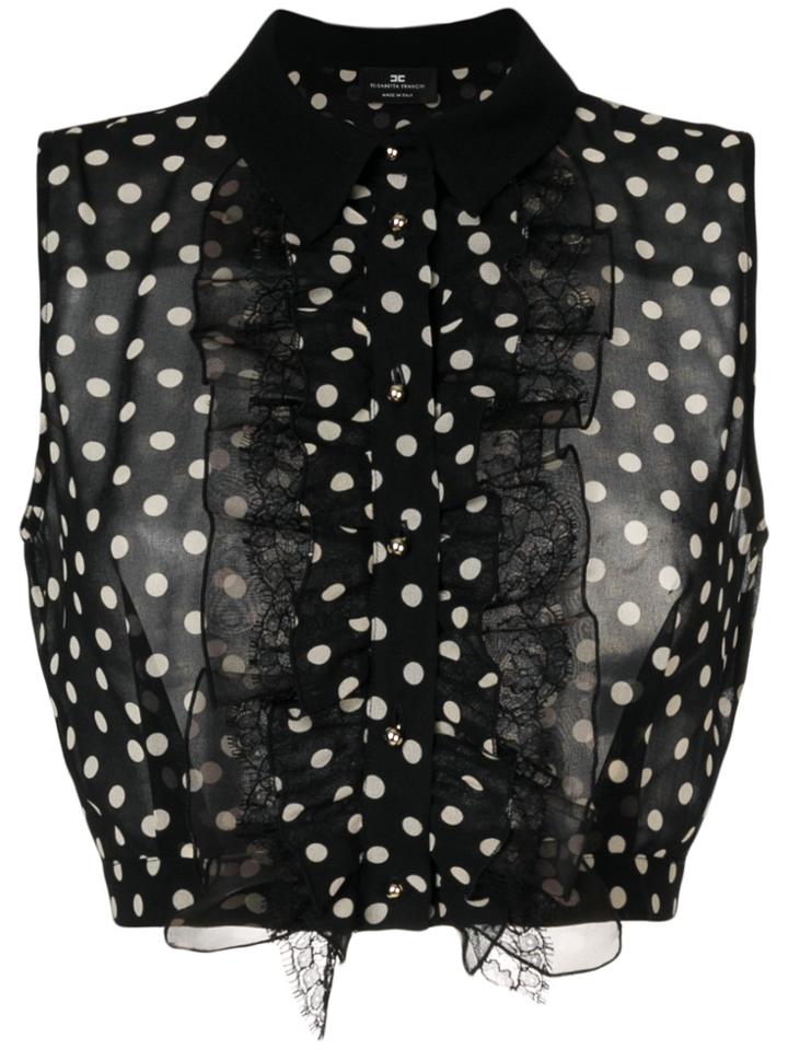 Elisabetta Franchi Pois Mini Top - Black