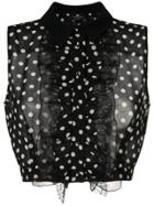 Elisabetta Franchi Pois Mini Top - Black