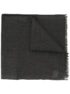 Cruciani Raw Edge Scarf, Women's, Grey, Cashmere/silk