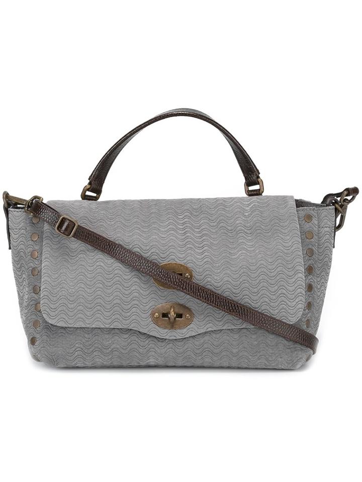 Zanellato Textured Satchel, Women's, Grey