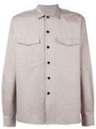 Ami Alexandre Mattiussi Camp Collar Overshirt, Size: 43, Nude/neutrals, Cotton/linen/flax