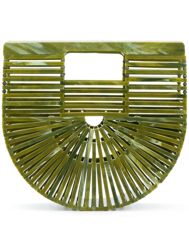 Cult Gaia Basket Clutch Bag - Green