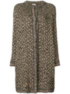 M Missoni Embroidered Fitted Coat - Black