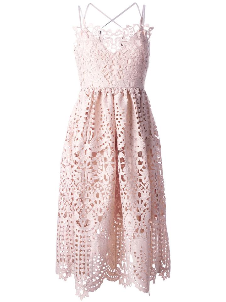 Perseverance London Flared Lace Dress, Women's, Size: 8, Pink/purple, Polyester