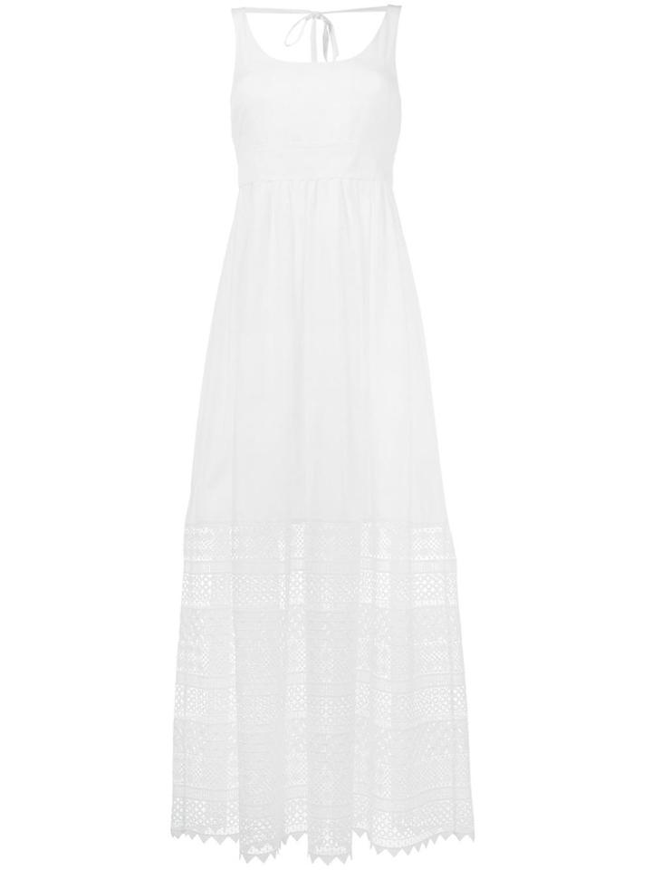 No21 Sleeveless Macrame Lace Dress - White
