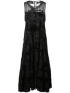 Rochas Floral Brocade Dress - Black