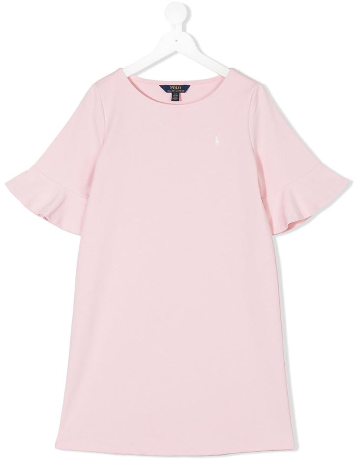 Ralph Lauren Kids Teen Short Sleeve Dress - Pink & Purple