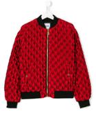 Moschino Kids Teen Long-sleeve Bomber Jacket - Red