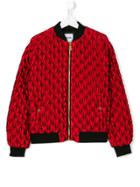 Moschino Kids Teen Long-sleeve Bomber Jacket - Red