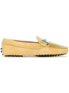 Tod's Gommino Fringed Loafers - Yellow & Orange