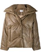 Nanushka Snakeskin Print Puffer Jacket - Brown