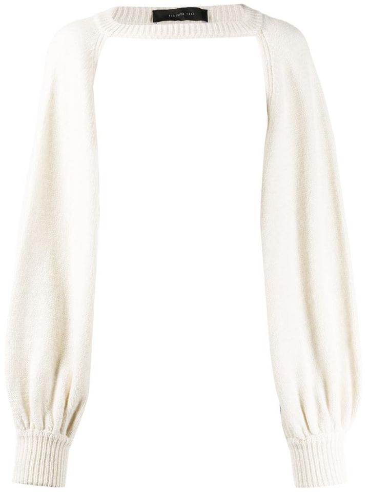 Federica Tosi Cropped Long-sleeve Top - White