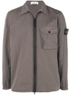 Stone Island Zip-up Shirt Jacket - Grey
