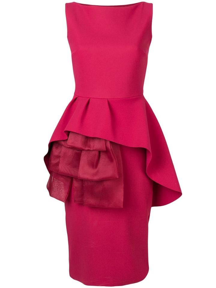 Le Petite Robe Di Chiara Boni Fitted Ruffled Front Dress - Pink