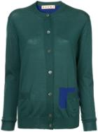 Marni Longsleeved Buttoned Up Cardigan - Green
