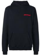 Intoxicated Logo Embroidered Skull Hoodie - Black