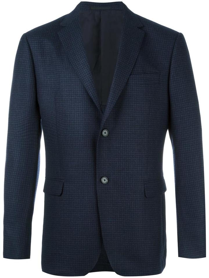 Z Zegna Two Button Blazer, Men's, Size: 52, Blue, Cupro/wool