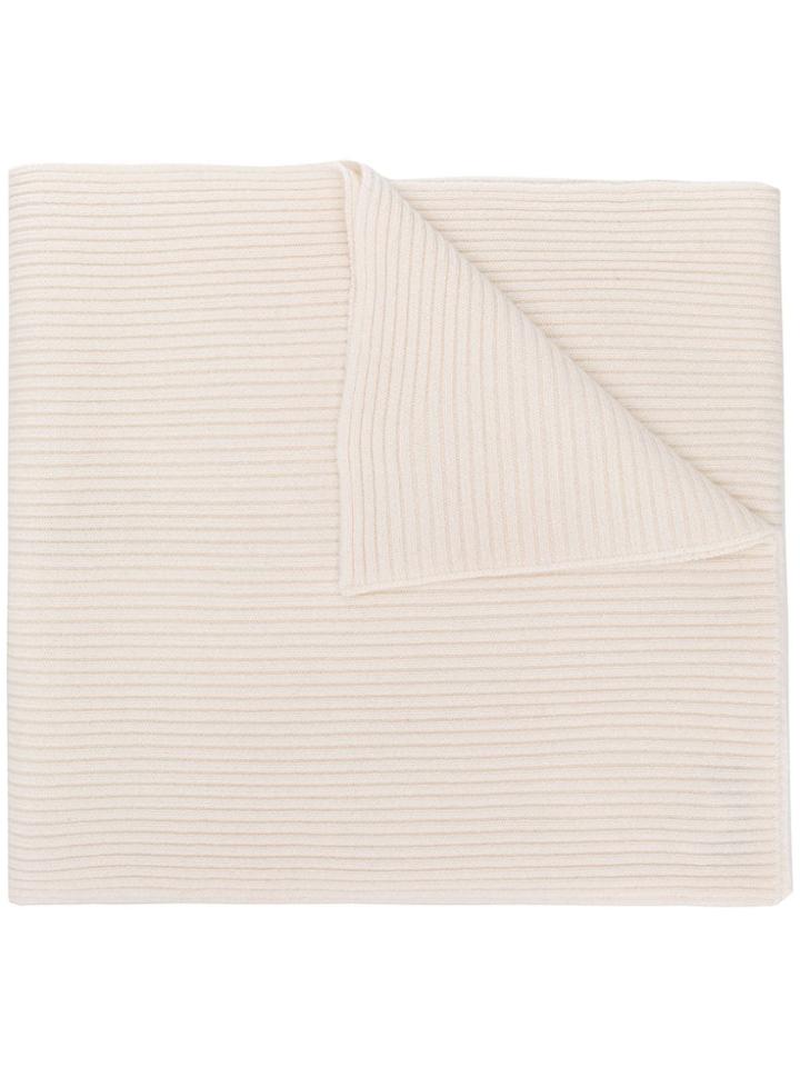 Cashmere In Love Cashmere Ribbed Scarf - White