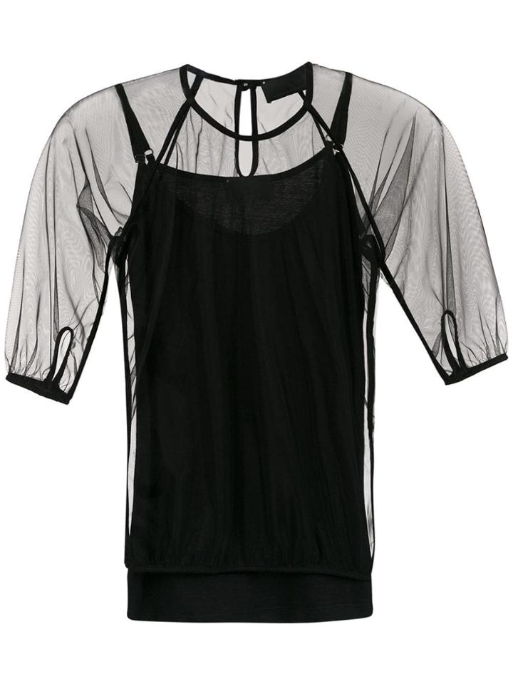 Andrea Bogosian Tulle Top - Black